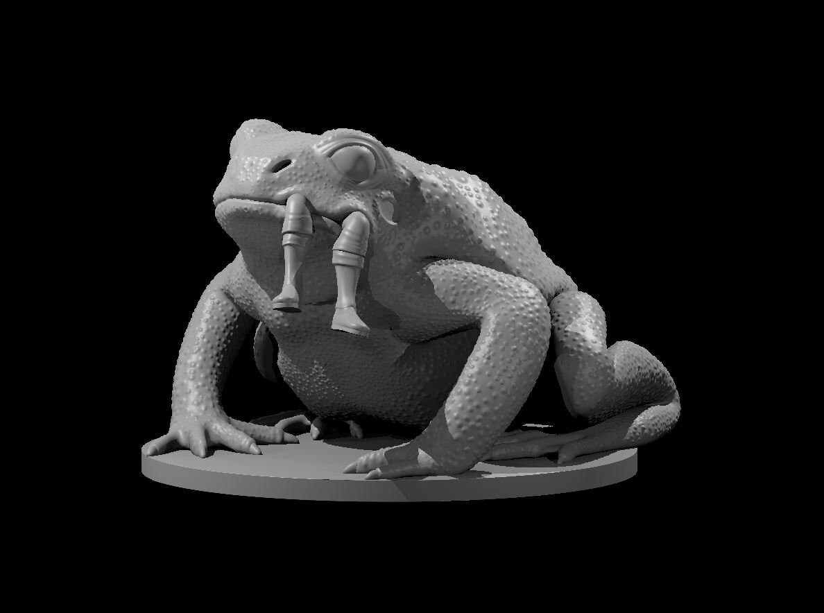 Giant Toad (Eating Adventurer) | MZ4250 | UNPAINTED Miniature in Resin