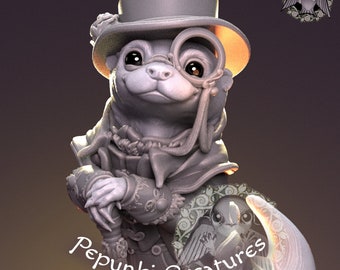 Otter Gentleman | Pepunki Creatures | UNPAINTED Miniature in Resin