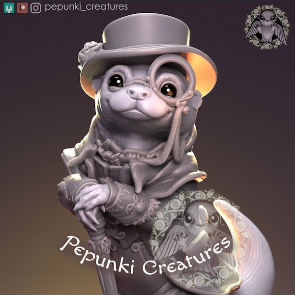 Otter Gentleman | Pepunki Creatures | RPG Miniature in Resin