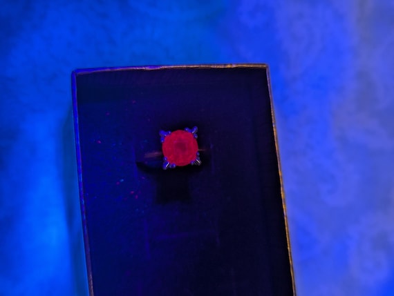 Vintage solitaire lab ruby ring - image 13