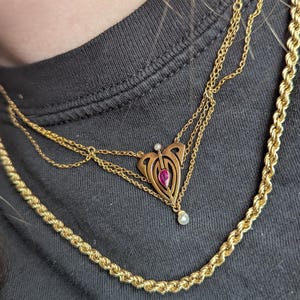 Antique Art Noveau Jugendstil Collier Necklace