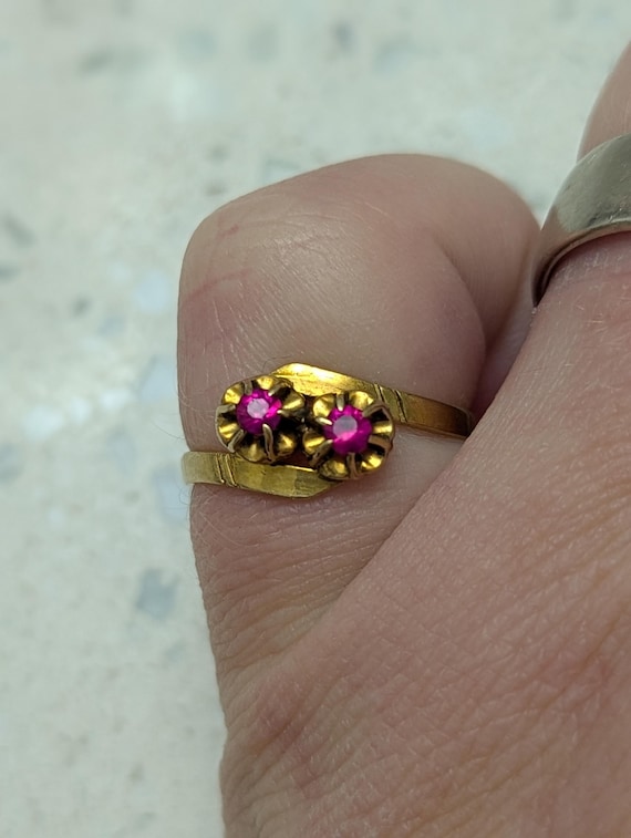 Twin bypass ruby ring - image 1