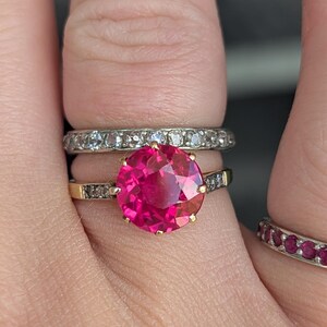 18ct and platinum antique large ruby ring