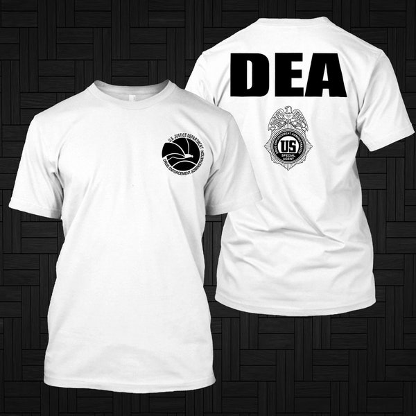 DEA Special Agent Drug Enforcement Administration - heavy cotton Comfort T Shirt Black & White