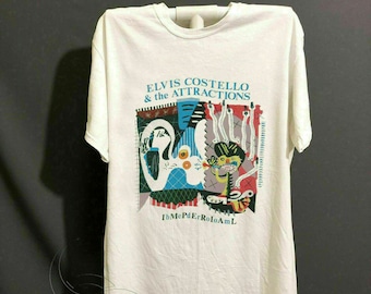 besøg deltage jurist ELVIS COSTELLO Tour Concert 1982 T-shirt Limited Edition Heavy - Etsy