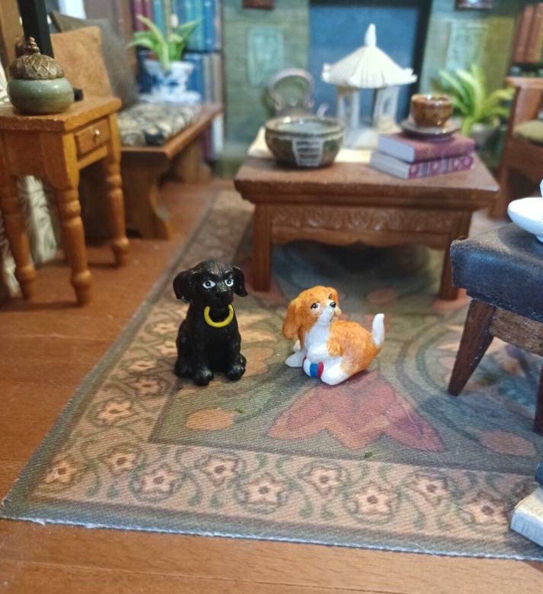 Tiny Puppy With Toy Dollhouse Pet 112 Dollhouse Miniature Etsy