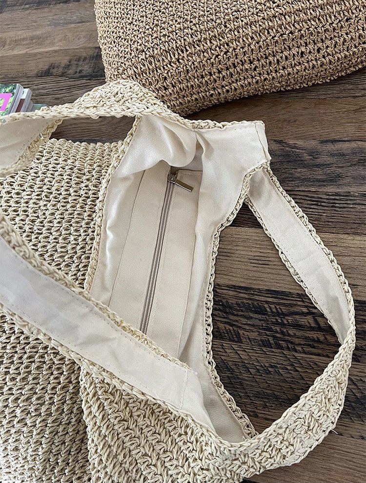 Eco Rattan Woven Beach Bag Shoulder Bag Market Bag Tote Etsy