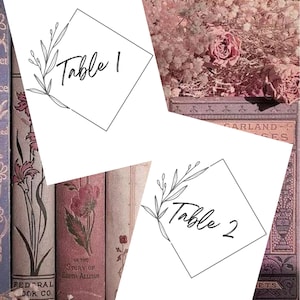 Table Numbers Wedding