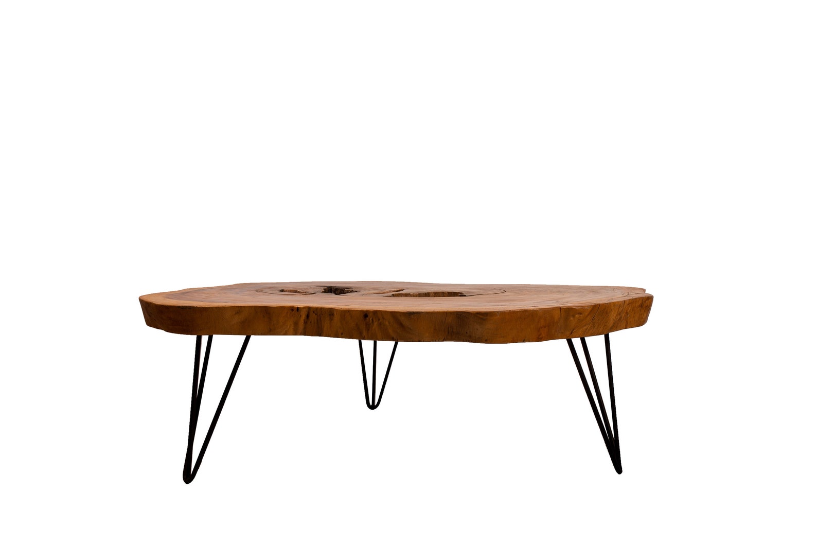Natural Edge Coffee Table Acacia Round Wooden Coffee Table Etsy