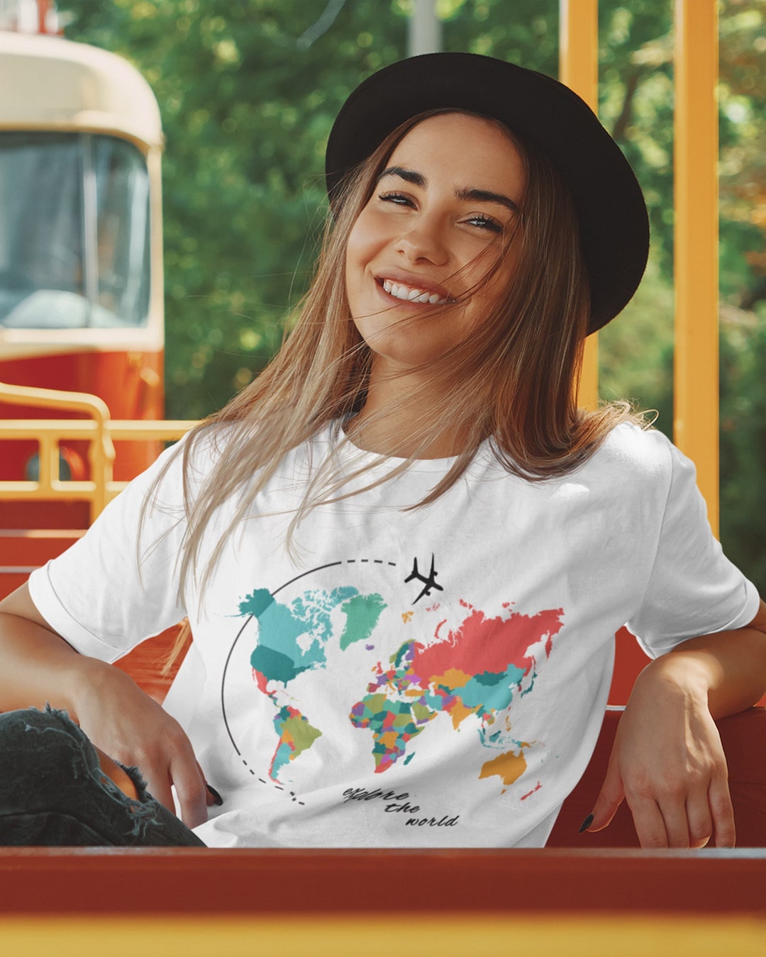 【Paragraph】25SS★ No.55 WORLD MAP LOGO T SHIRT Amazon.com: World Map T-Shirt. Boys / Girls Map of the World