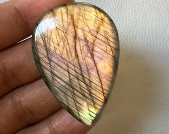 Natural  Labradorite Cabochon 53x38x6 MM  ,flashy labradorite  gemstone Cabochon  Jewelry Making  multy labradorite Cabochon ,