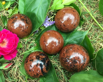 Natural mahogany obsidian Ball lot Gemstone Ball gemstone Ball  45 -60 MM Gemstone Ball Mahogany Obsidian Obsidian Crystal Ball Crystal