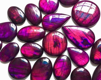 Labradorite Cabochon Lot  Very Rare Purple Dyed Labradorite Cabochons Lot Mix Shape And Size Labradorite Lot labradorite cabochon,