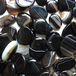 Details about   Natural Beautiful Banded Black Onyx Mix Shape Cab Loose Gemstone Wholesale Lot 