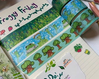 Trees Leaves Frogs and Washi Tape