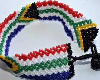 South African Flag Beaded Bracelet