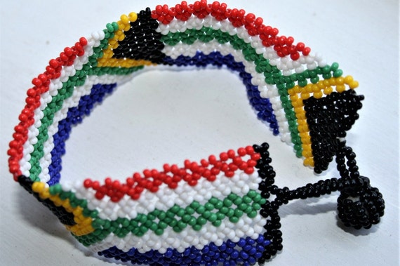 South African Flag Beaded Bracelet