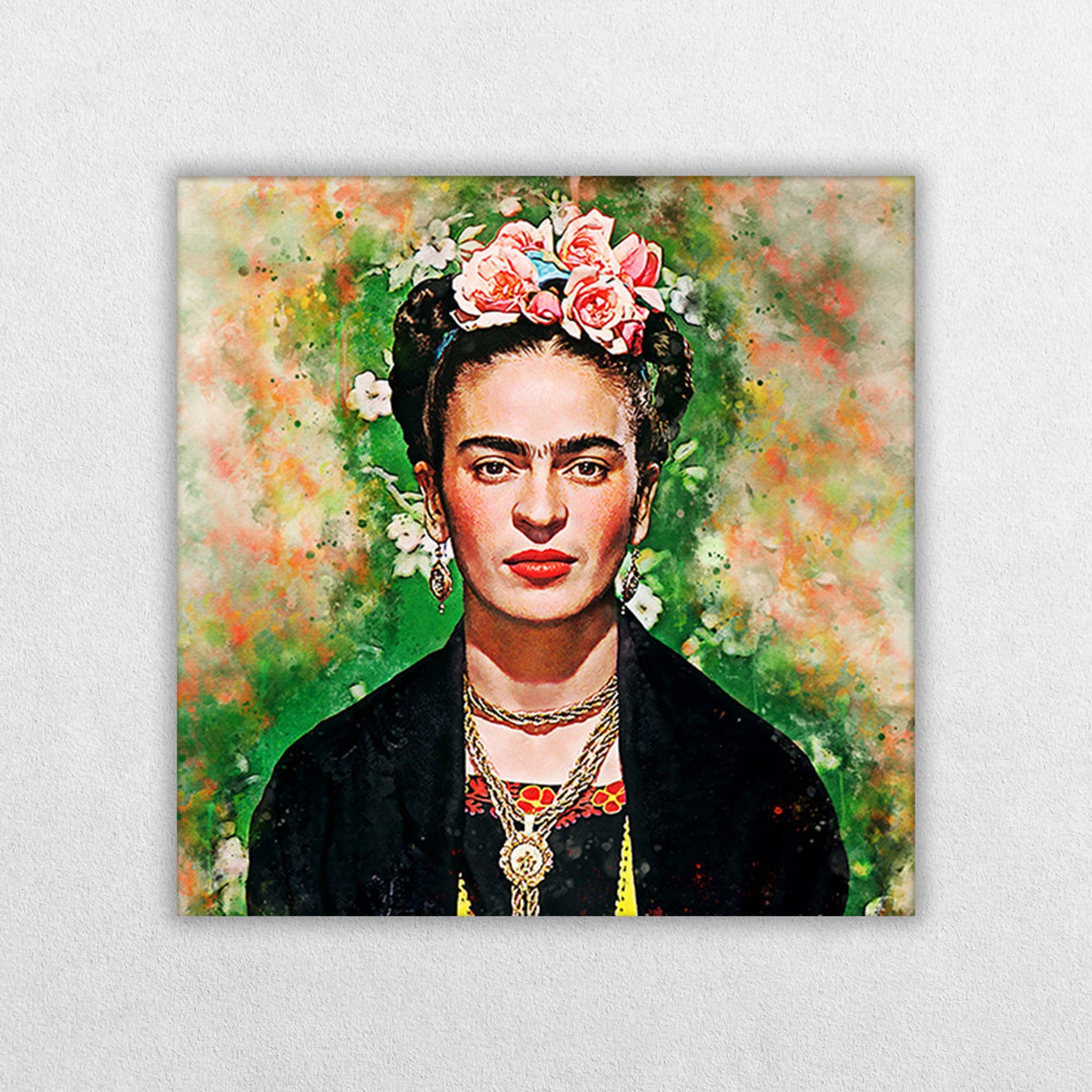 Frida Kahlo Watercolor Portrait Frida Kahlo Watercolor Frida | Etsy