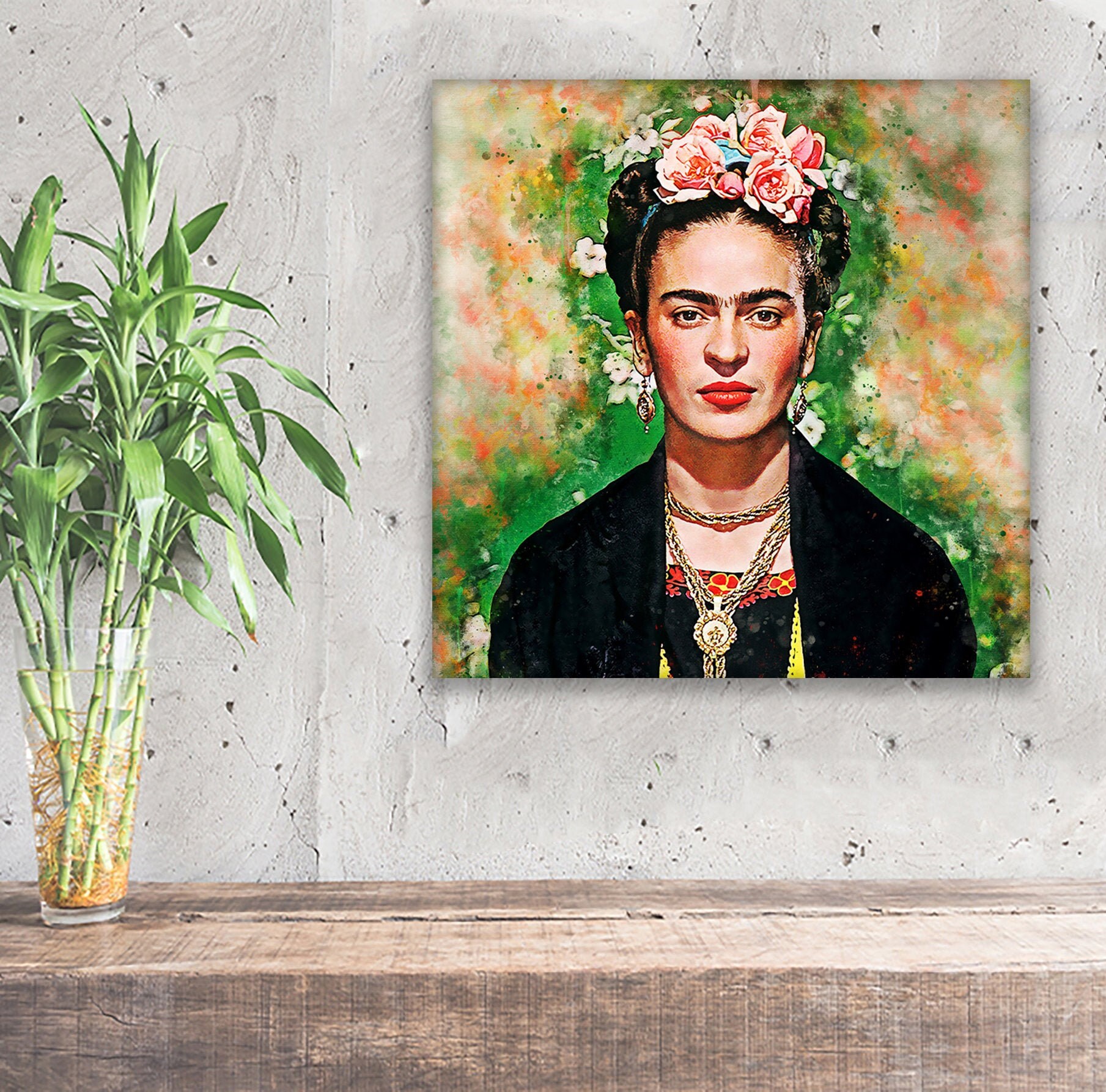 Frida Kahlo Watercolor Portrait Frida Kahlo Watercolor Frida | Etsy