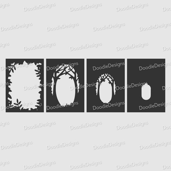 Layered Forest scene SVGs for Scene building and shadowboxes/ Cricut/Silhouette cutting machines. SVG/ Cutting files/ PNG/ Paper Cutting