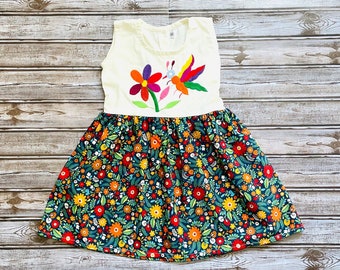 Unique Embroidered Mexican Dress for Little Girl size 4.