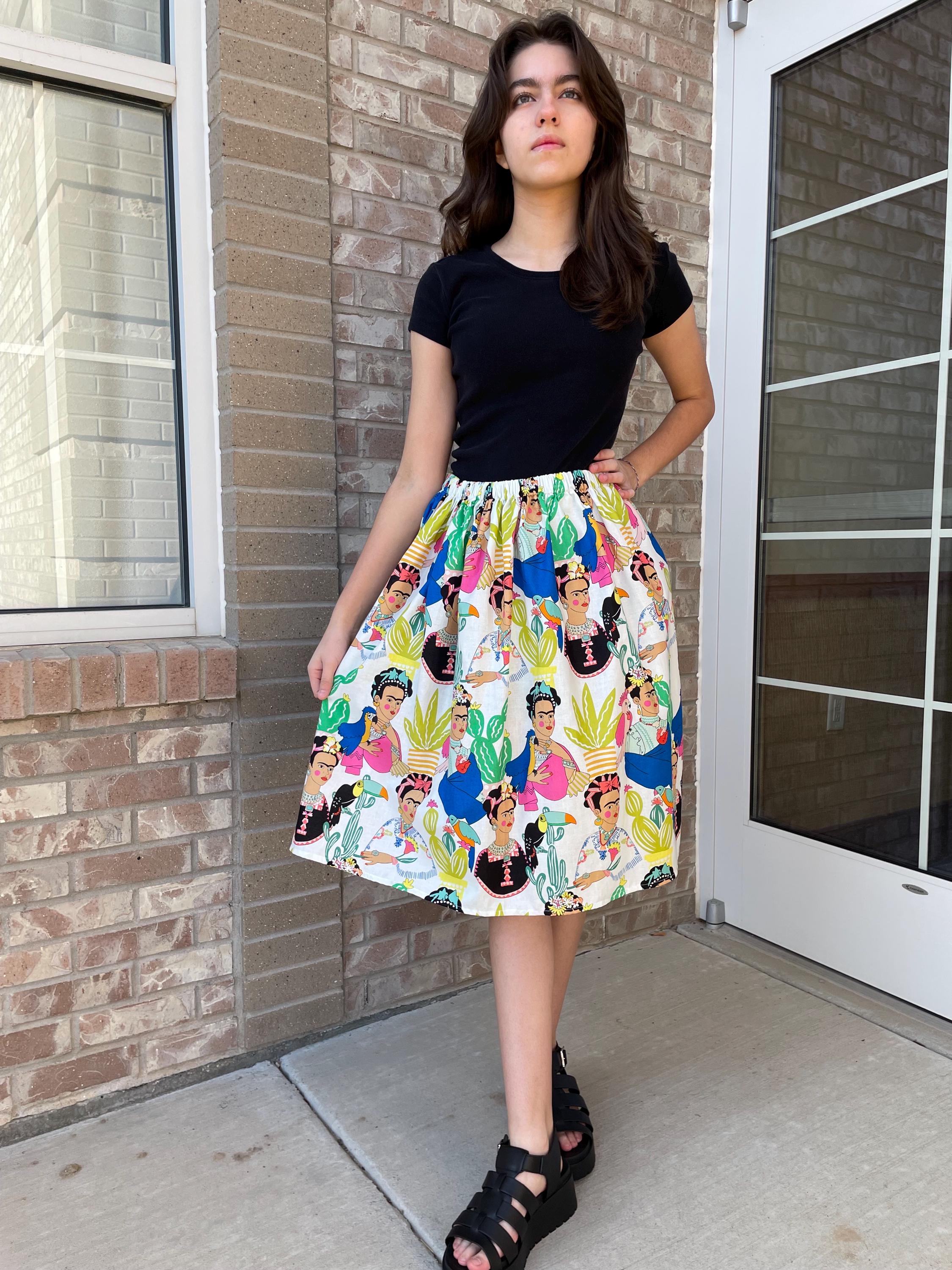 [GROVE]★22CAPSULE FRIDA SKIRT Frida Skirt Pink on Ivory #8284ELPF FINAL SALE – Zaikamoya