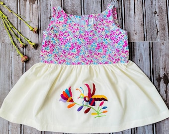 Unique Embroidered Mexican Dress for Baby Girl size 12 months.