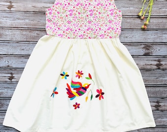 Unique Embroidered Mexican Dress for little Girl size 8