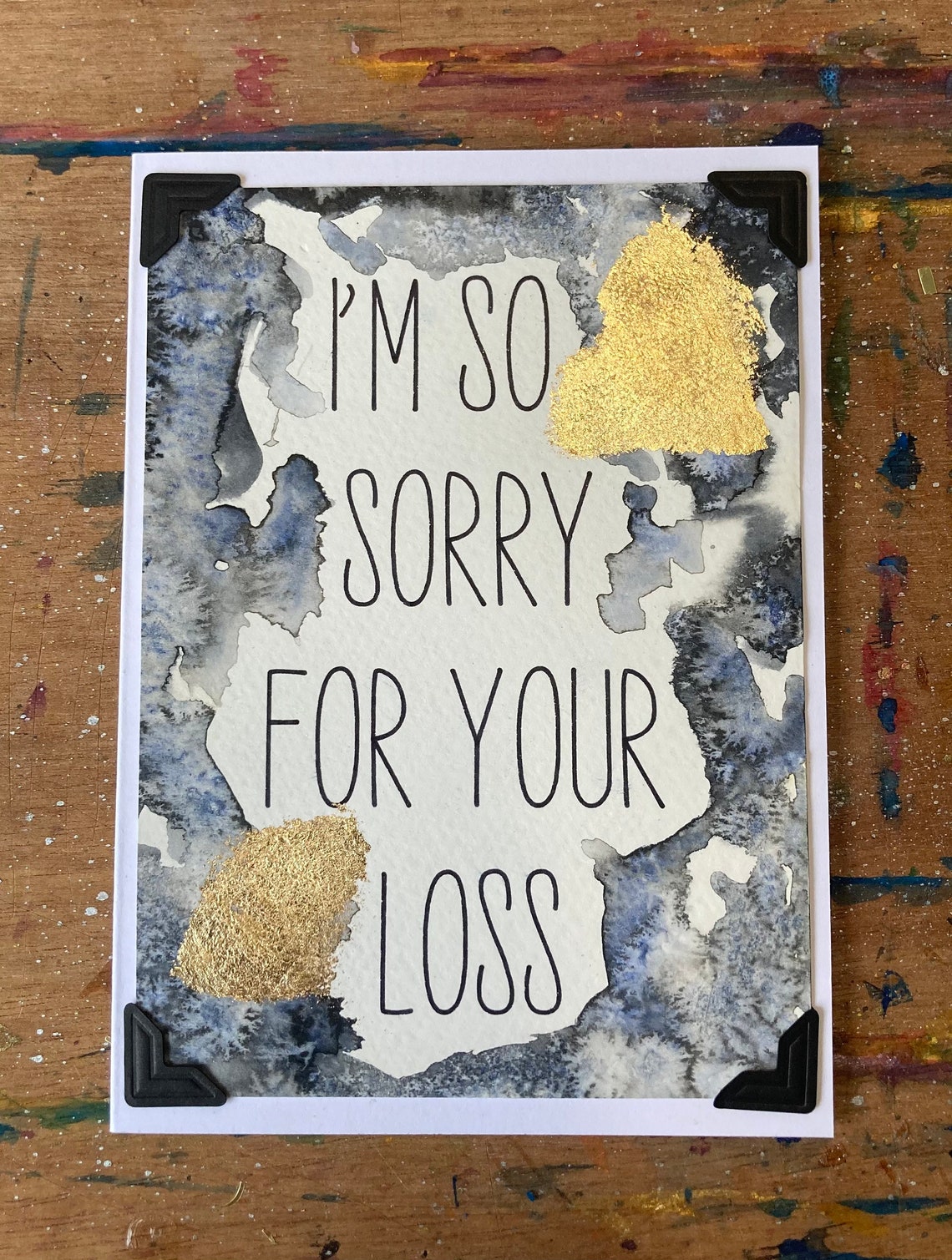 Im so Sorry for Your Loss. Handmade Watercolour Greeting Etsy Im so Sorry for Your Loss. Handmade Watercolour Greeting Etsy