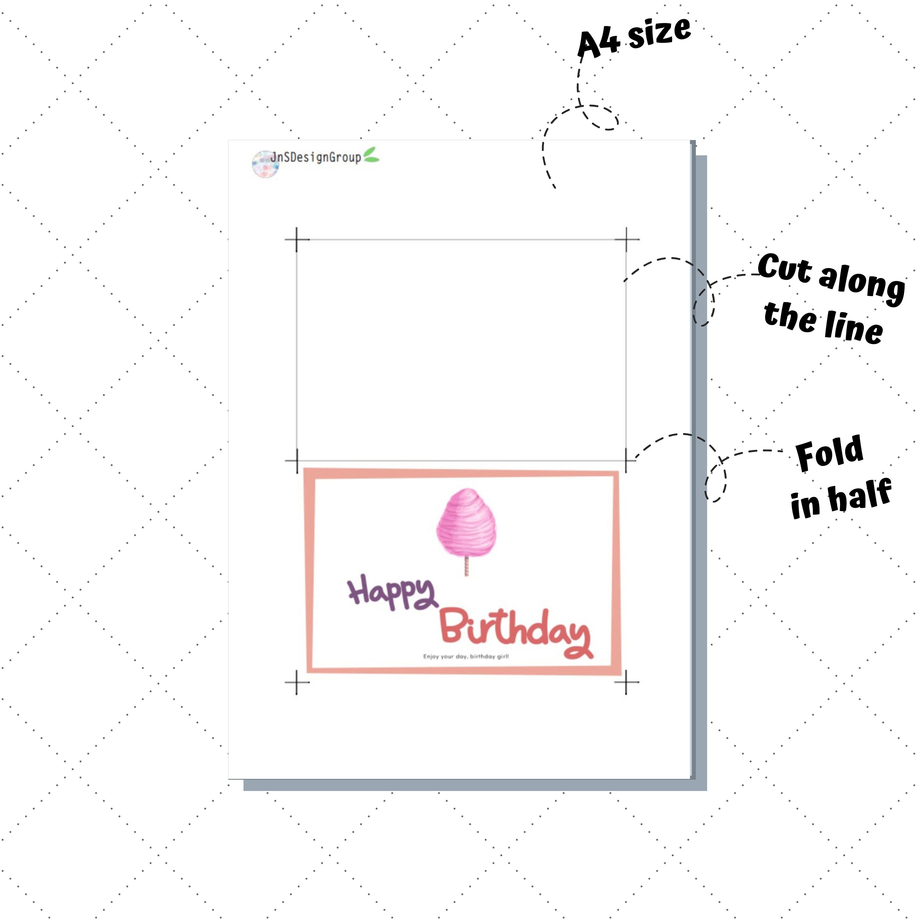 Printable Birthday Card for Girlgirl's - Etsy