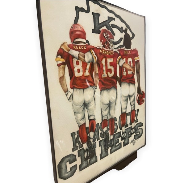 KC Original Drawing kansas City Chiefs Reproduction Prints Etsy