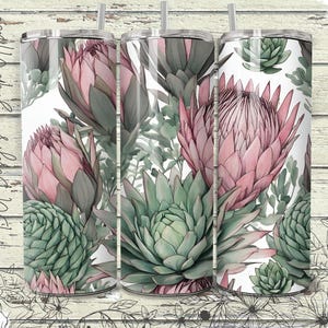 20oz Protea Suckulent Blommig PNG