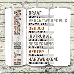 Hy is Pappa Afrikaans Oupa 20oz PNG