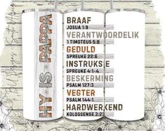 Hy is Pappa Afrikaans Oupa 20 oz PNG