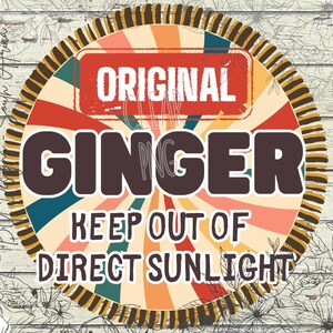 Oryginalny Ginger Sarcastic PNG, zabawny żart taty (pobieranie cyfrowe)