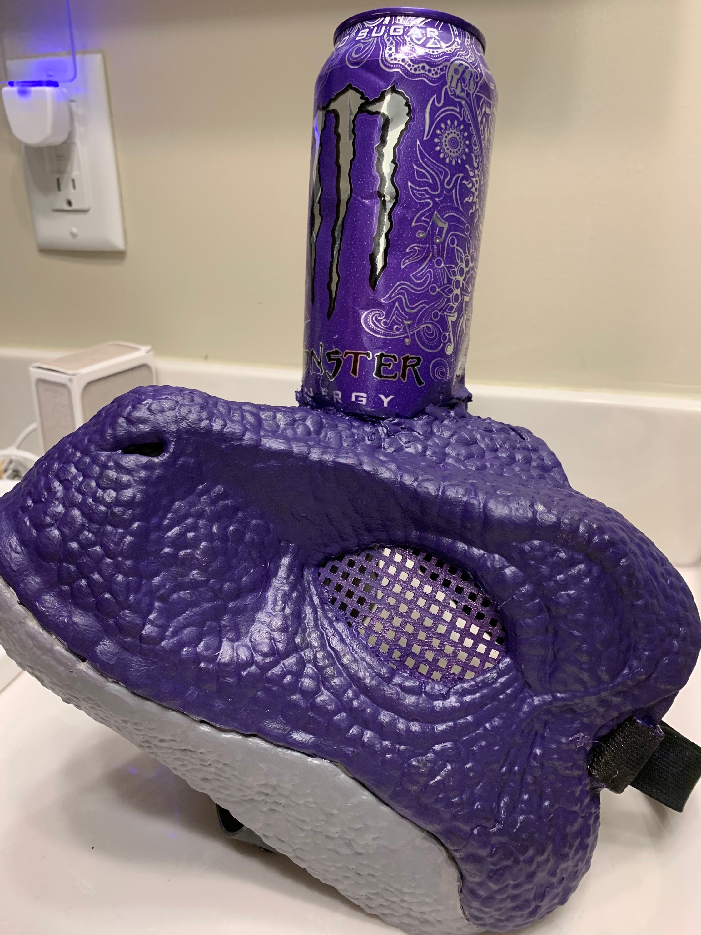 Purple Monster Energy Dino Mask Etsy