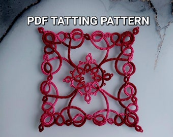 Tatting pattern PDF TIle Lace by Frivolite con sabor for shuttles