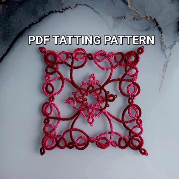 Tatting pattern PDF TIle Lace by Frivolite con sabor for shuttles