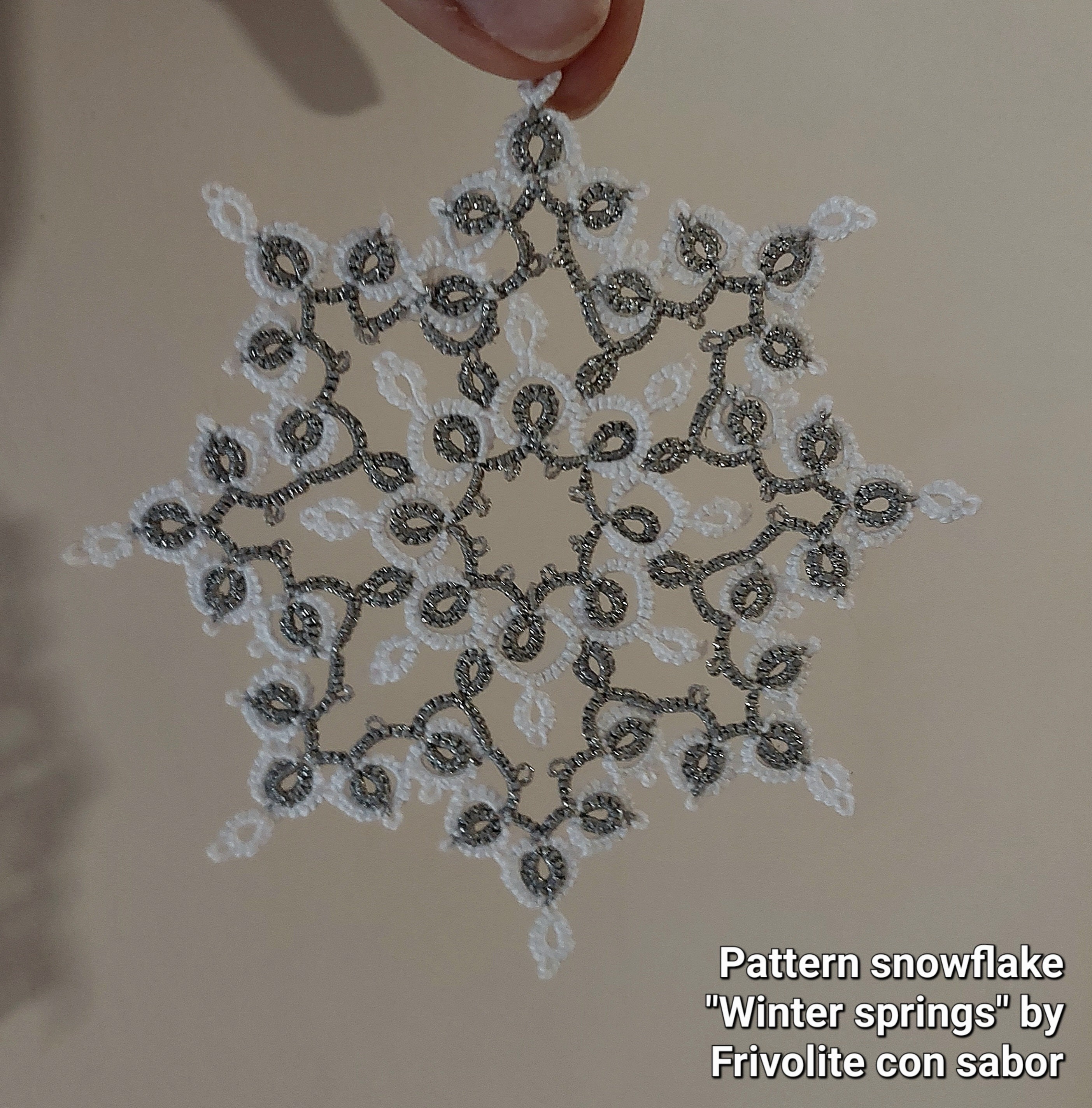 Tatting PDF Pattern Snowflake winter Springs for - Etsy