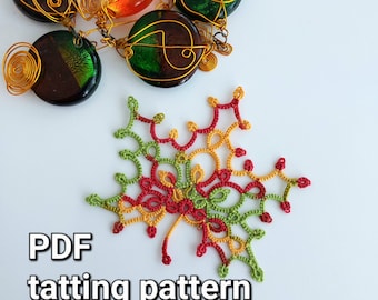 Tatting pattern PDF Maple leaf by Frivolite con sabor for shuttles