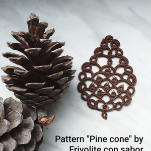 Tatting pattern PDF Pinecone for shuttle image 2