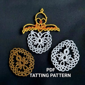 Tatted Bird Pattern 2 Tatting Patterns PDF Chick in an Egg and Egg by Frivolite Con Sabor ...