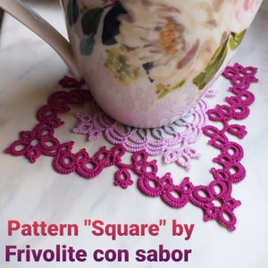 Tatting pattern PDF Square for shuttle image 4