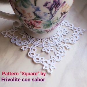 Tatting pattern PDF Square for shuttle image 5