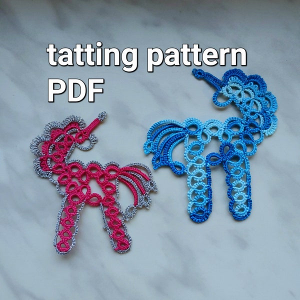 Tatting PDF pattern "Unicorn" for shuttles