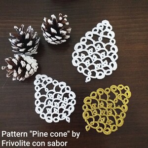 Tatting pattern PDF Pinecone for shuttle image 6