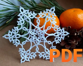 Tatting pattern PDF Snowflake 2021 for shuttle