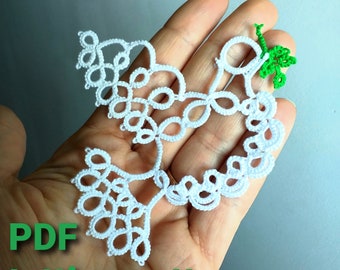 Tatting pattern PDF "Dove of peace" for shuttles