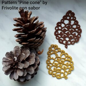 Tatting pattern PDF Pinecone for shuttle image 3