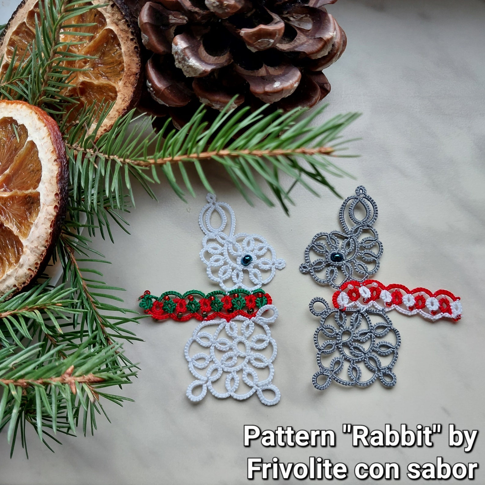 Tatting PDF Pattern rabbit for Shuttles - Etsy